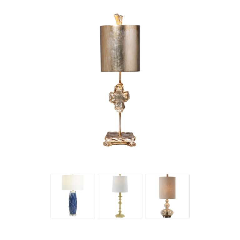 Lucas + McKearn Cross Silver Leaf Table Lamp