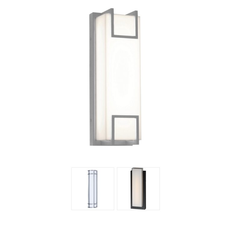 AFX Beaumont 15-Inch Textured Grey Integrated LED Outdoor Wall Sconce