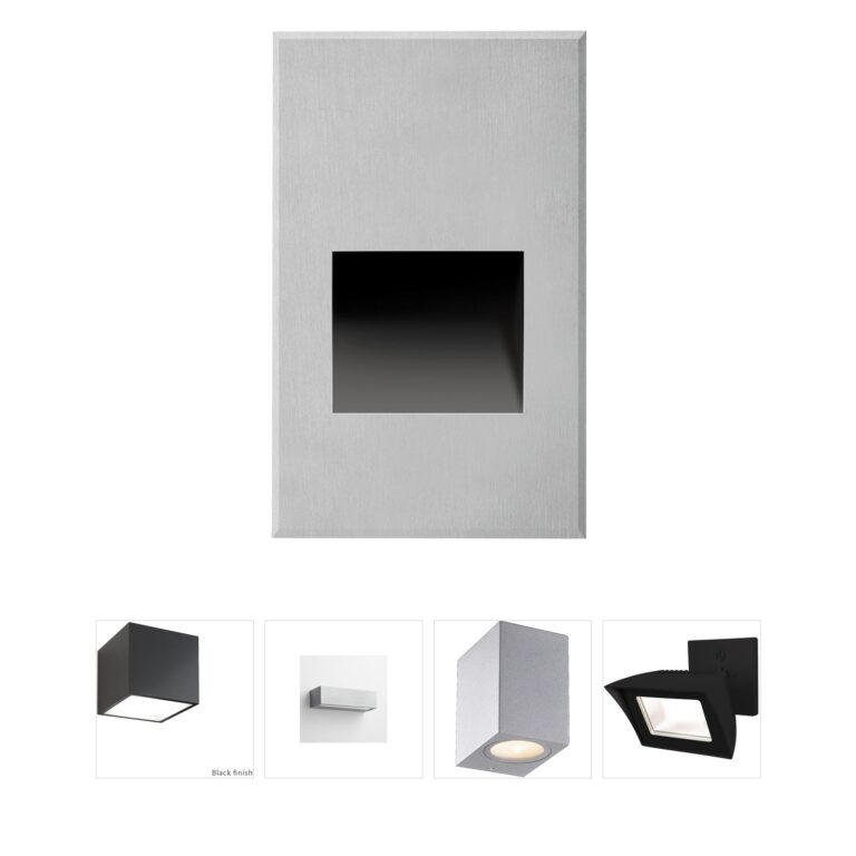 Kuzco Lighting Sonic 5-Inch Brushed Nickel LED Outdoor Step Light