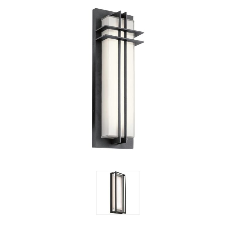Kichler Manhattan Textured Black LED Outdoor Wall Sconce