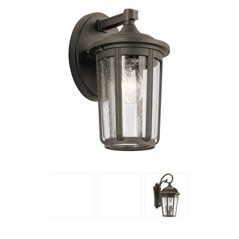 Kichler Fairfield Olde Bronze Outdoor Wall Light with Clear Seeded Glass