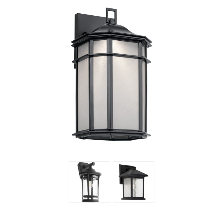 Kichler Kent Black Aluminum Outdoor LED Wall Light