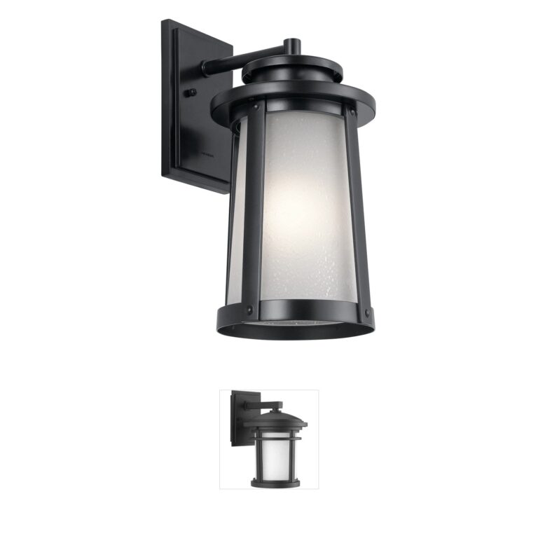 Kichler Harbor Bay Black Aluminum Outdoor Wall Light