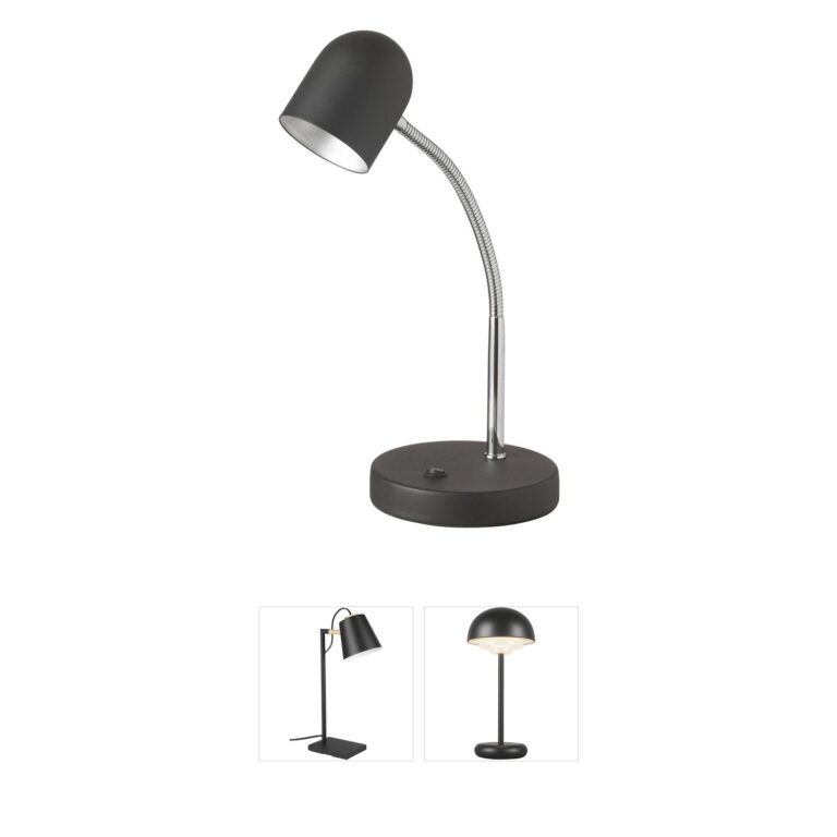 Dainolite Contemporary Black LED Task Lamp