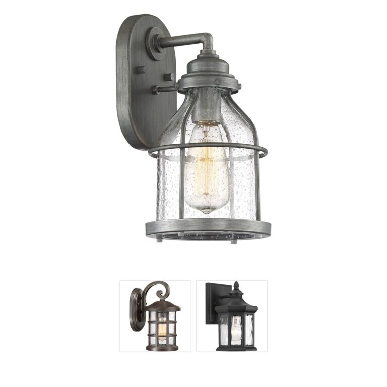 Designers Fountain Brensten Weathered Iron Outdoor Wall Lantern