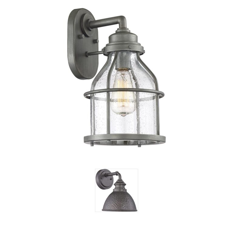 Designers Fountain Brensten Weathered Iron Outdoor Wall Lantern
