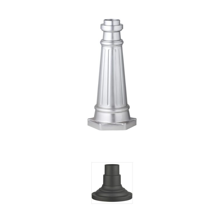 Generation Lighting Outdoor Post Base in Aluminum with Sable Finish
