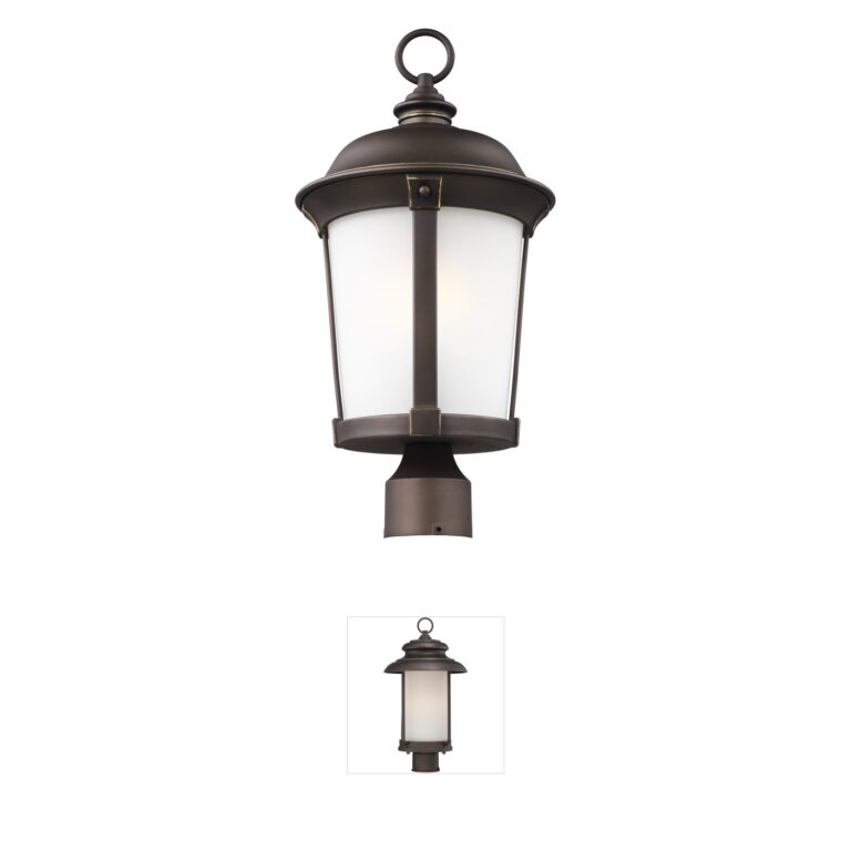 Generation Lighting Calder StoneStrong 20-Inch Outdoor Post Lantern in Antique Bronze