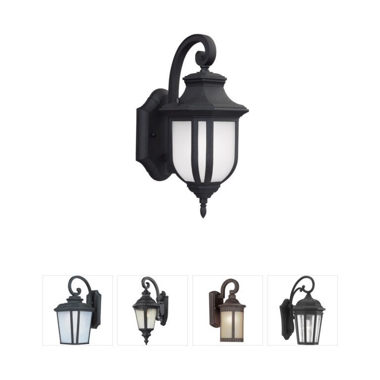 Generation Lighting Childress Black Die Cast Aluminum Outdoor Wall Lantern