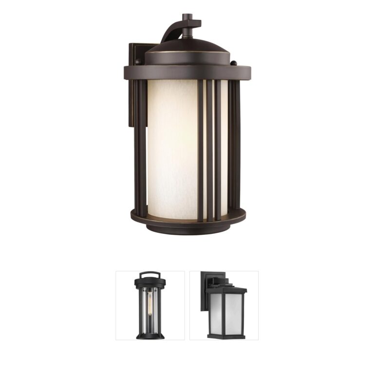 Generation Lighting Crowell Antique Bronze LED Outdoor Wall Lantern