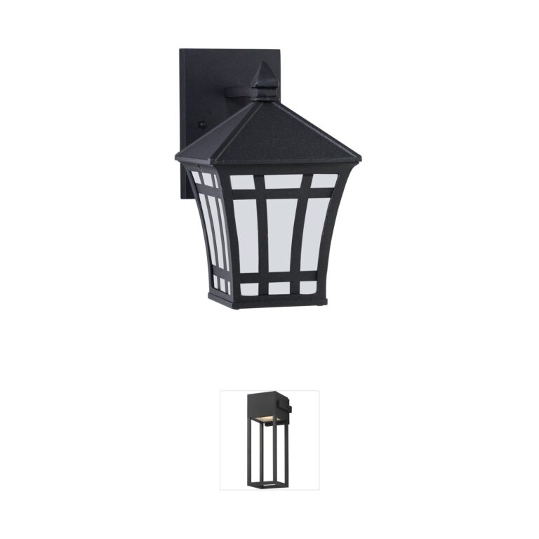 Generation Lighting Herrington Black Aluminum Outdoor Wall Lantern