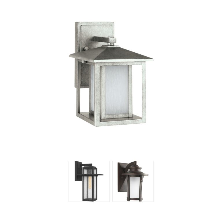 Generation Lighting Hunnington Weathered Pewter Outdoor Wall Lantern