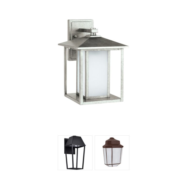 Generation Lighting Hunnington Weathered Pewter Outdoor Wall Lantern