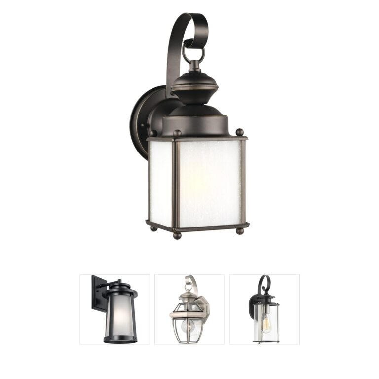 Generation Lighting Jamestowne Antique Bronze Outdoor Wall Lantern with Frosted Seeded Glass
