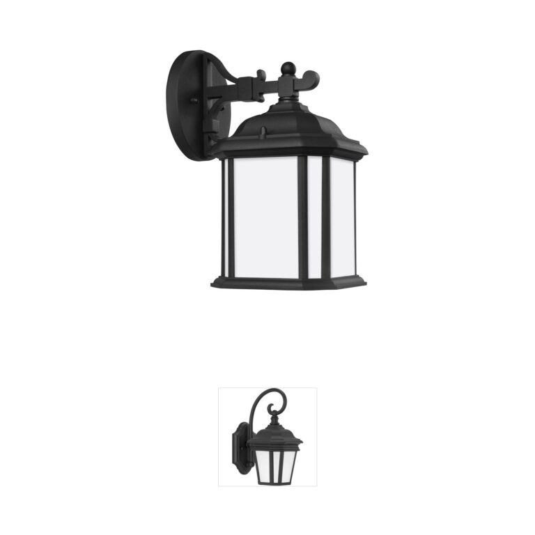 Generation Lighting Kent Black Aluminum LED Outdoor Wall Lantern