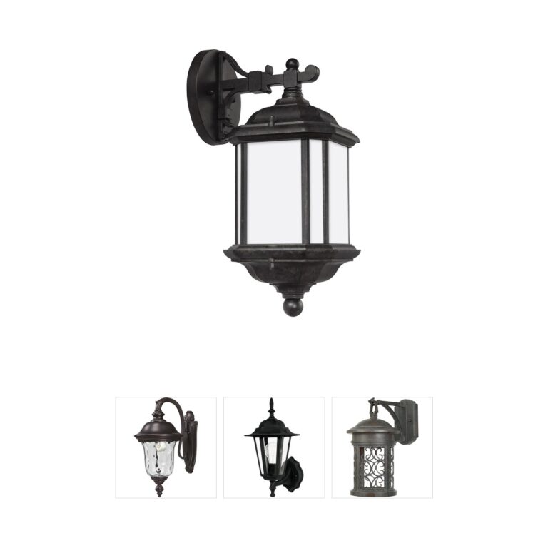 Generation Lighting Kent Oxford Bronze LED Outdoor Wall Lantern with Satin Etched Glass