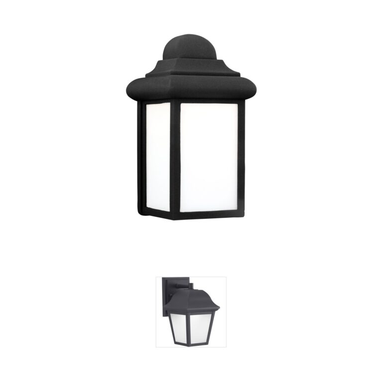 Generation Lighting Mullberry Hill Black Aluminum LED Outdoor Wall Lantern