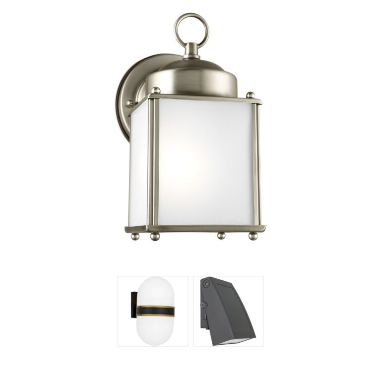 Generation Lighting New Castle Antique Brushed Nickel LED Outdoor Wall Lantern