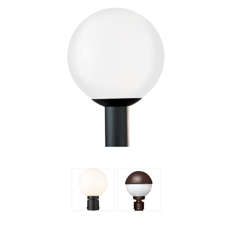 Generation Lighting Outdoor Globe 14-Inch White Polycarbonate LED Post Lantern