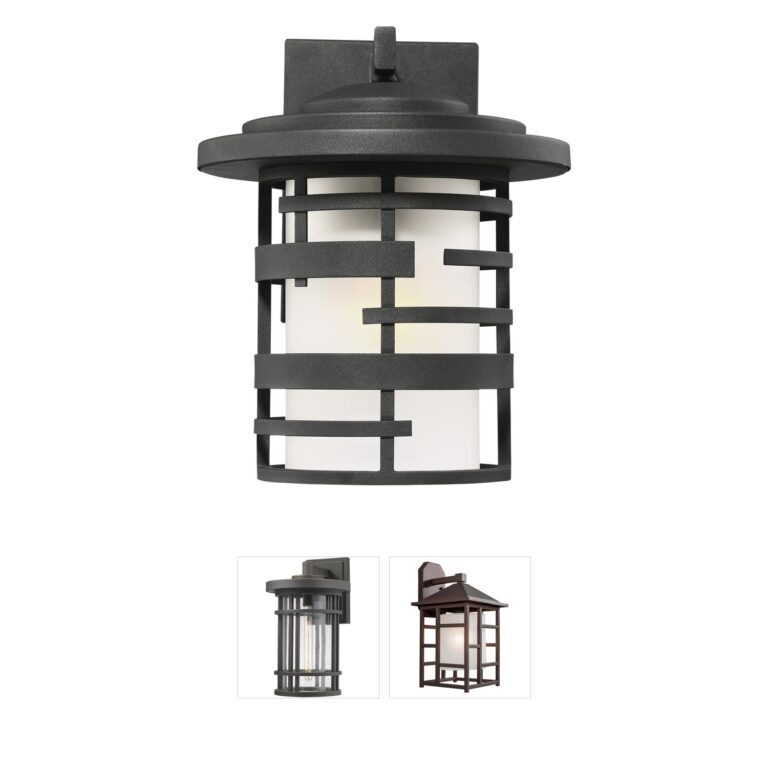 Nuvo Lansing Steel Outdoor Wall Light
