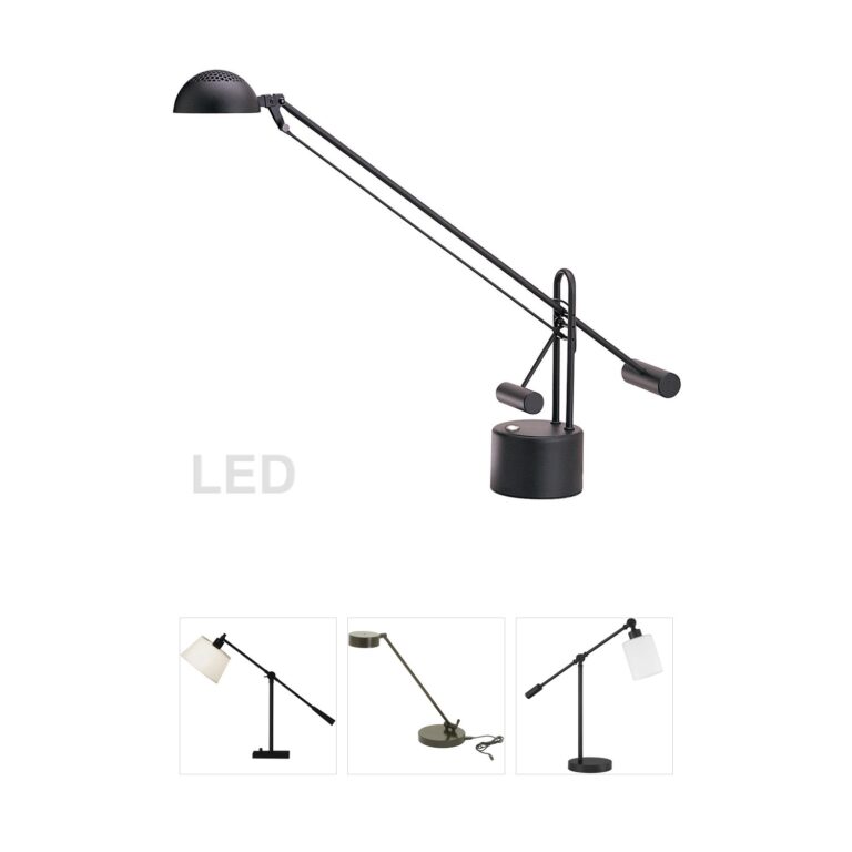 Dainolite Contemporary Black LED Task Lamp
