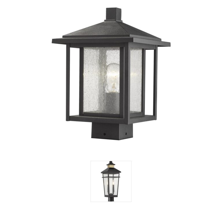 Z-Lite Aspen Black Aluminum Post Light