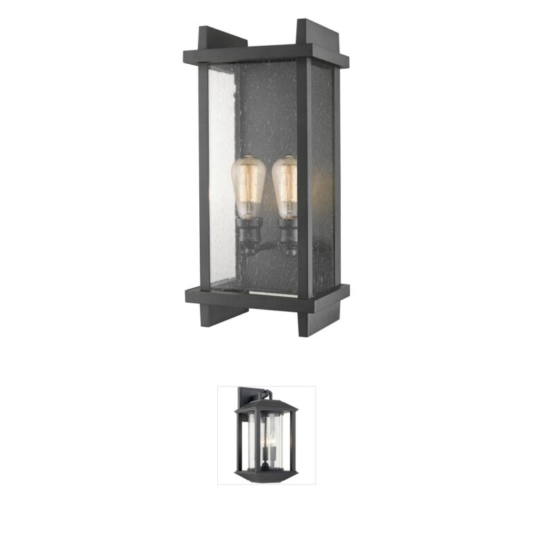 Z-Lite Fallow Collection Black Aluminum Outdoor Wall Light