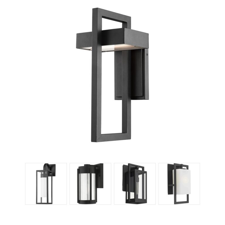 Z-Lite Luttrel Black Aluminum Outdoor Wall Light