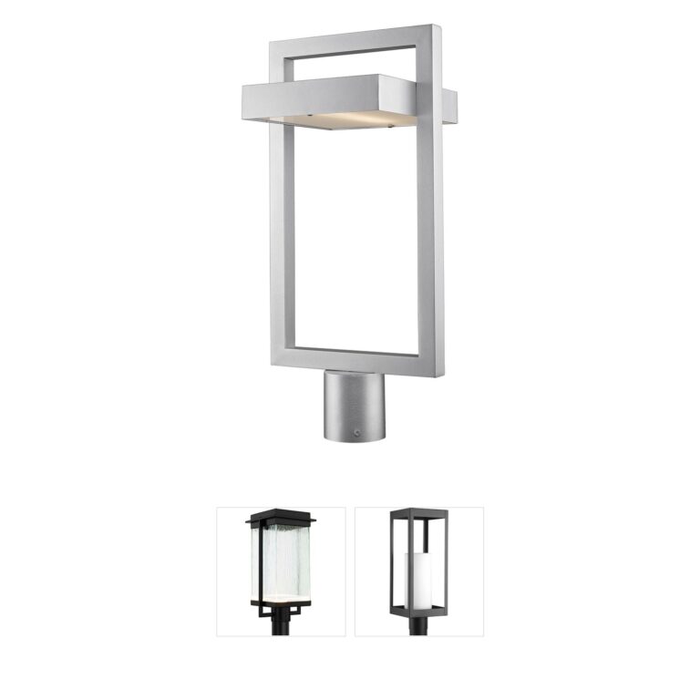 Z-Lite Luttrel Silver LED Outdoor Post Light