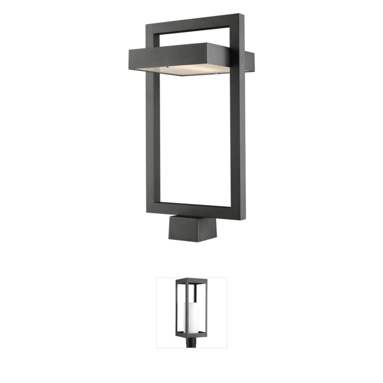 Z-Lite Luttrel Black LED Outdoor Post Light