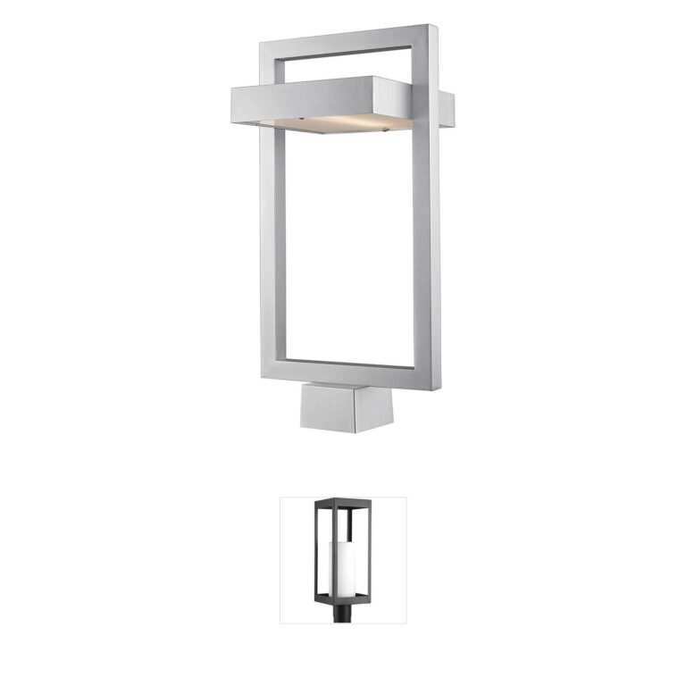 Z-Lite Luttrel Silver LED Outdoor Post Light