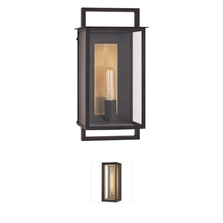 Visual Comfort Signature Collection Ian K. Fowler Halle Aged Iron Outdoor Wall Lantern