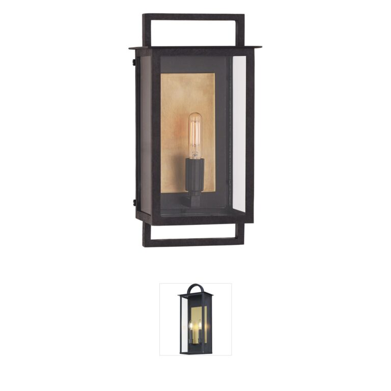 Visual Comfort Signature Collection Ian K. Fowler Halle Aged Iron Outdoor Wall Light