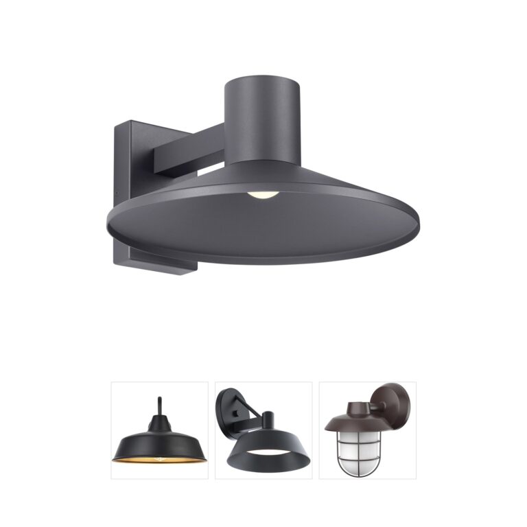 Visual Comfort Modern Collection Sean Lavin Ash Charcoal 16-Inch LED Outdoor Wall Light