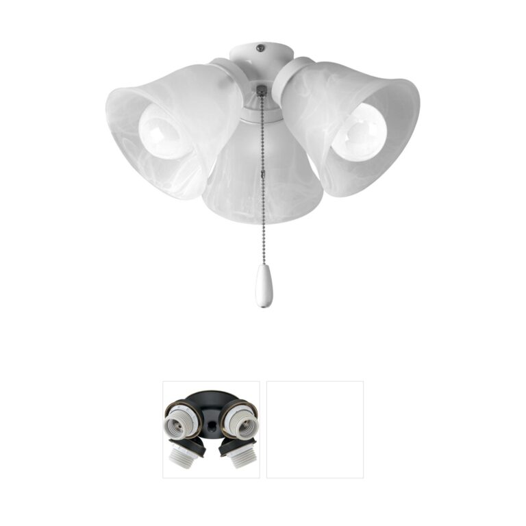Progress Lighting AirPro Collection White Steel LED Light Kit