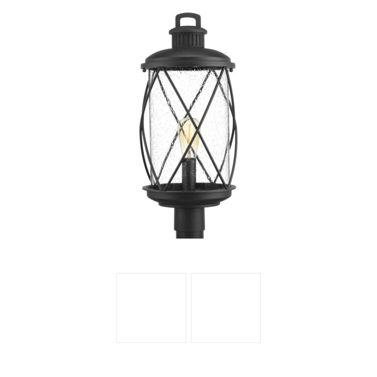 Progress Hollingsworth Textured Black Aluminum Post Lantern