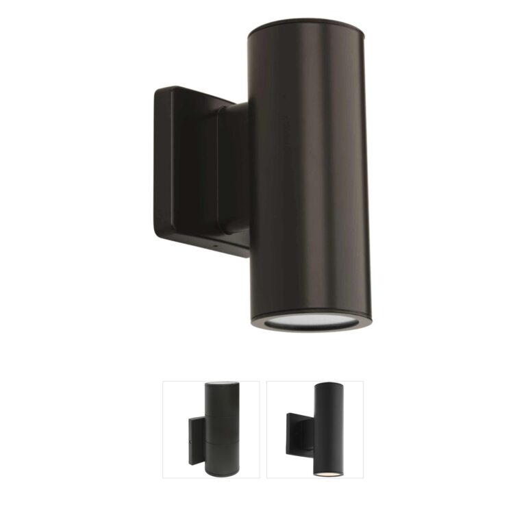 Progress Lighting Cylinders Antique Bronze LED Up/Down Outdoor Wall Light