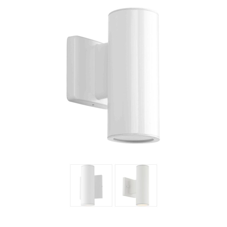 Progress Lighting Cylinders White LED Outdoor Wall Light