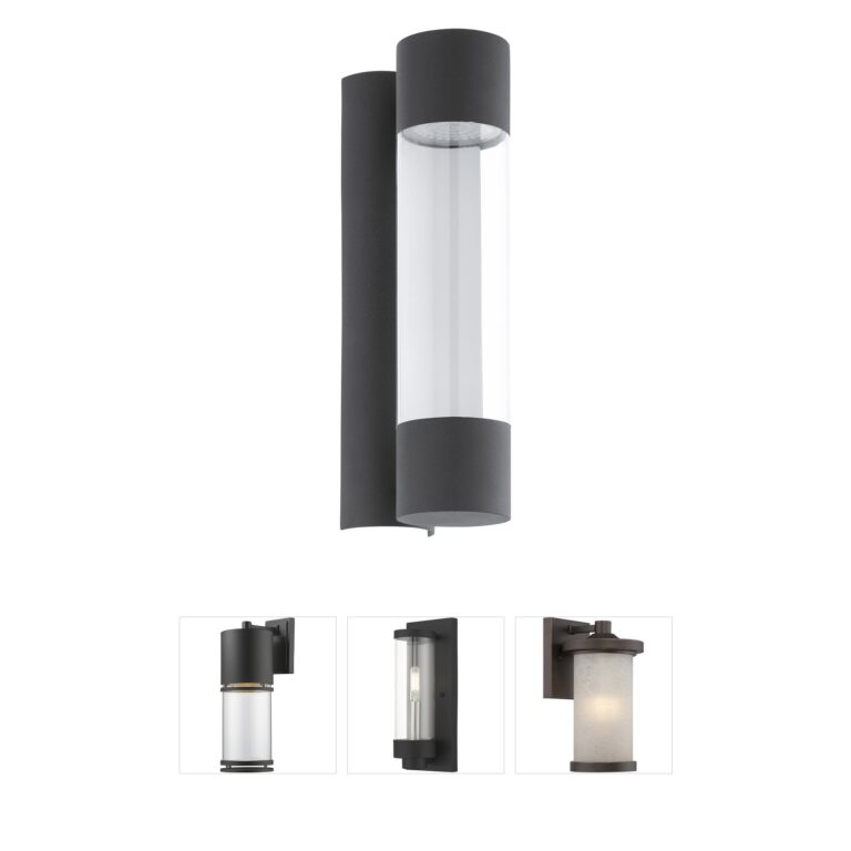 Eglo Robledo 14-Inch Anthracite Galvanized Steel 2-Light LED Outdoor Wall Light