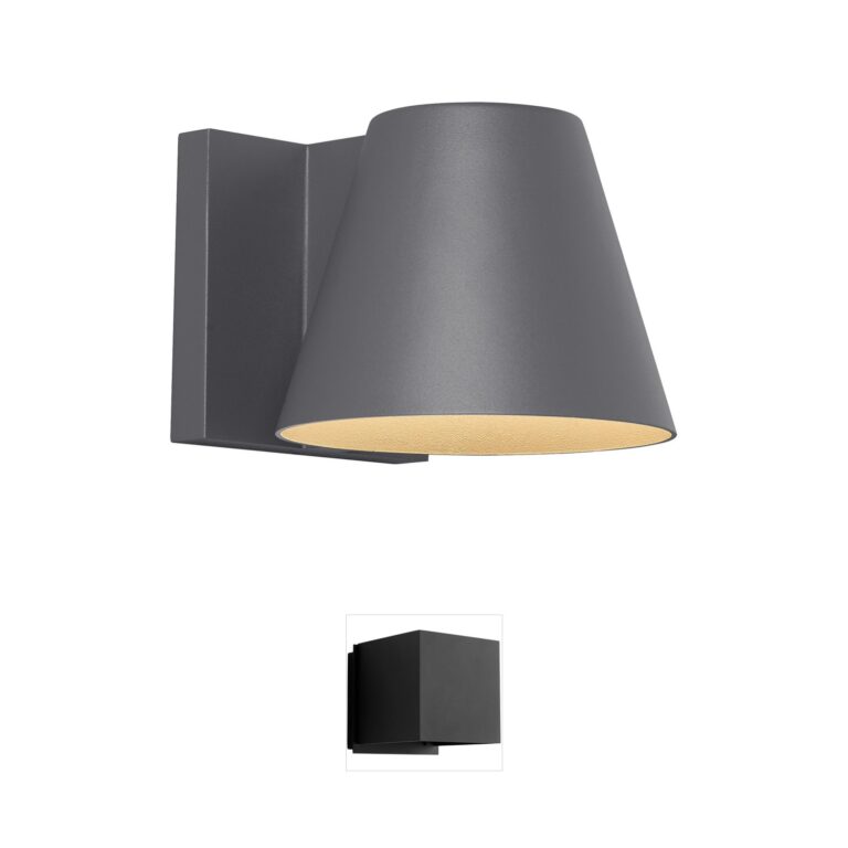 Visual Comfort Modern Collection Sean Lavin Bowman Charcoal Aluminum LED Outdoor Wall Light