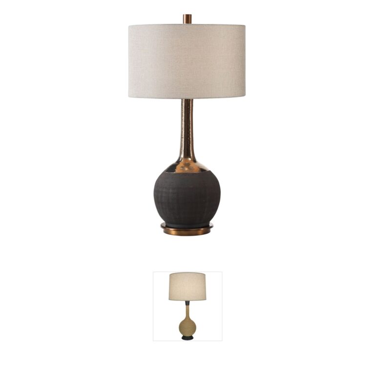 Uttermost Arnav Textured Black Table Lamp