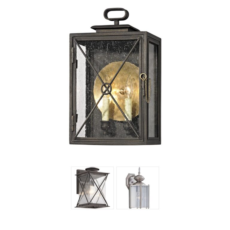 Troy Lighting Randolph Hand-Worked Iron and Brass Outdoor Wall Sconce