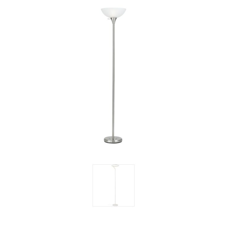 CAL Lighting Signature Brushed Steel Floor Lamp