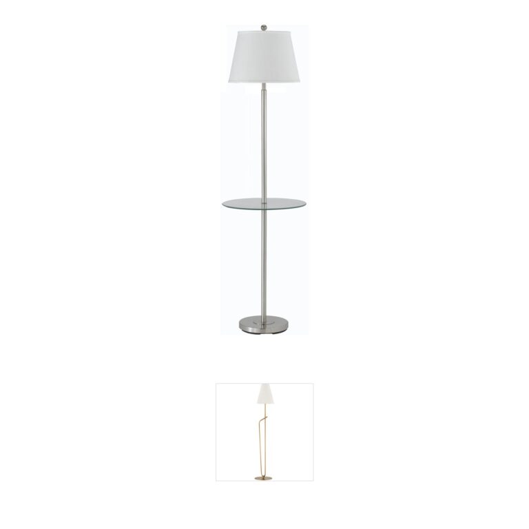 CAL Lighting Andros Brushed Steel Floor Lamp