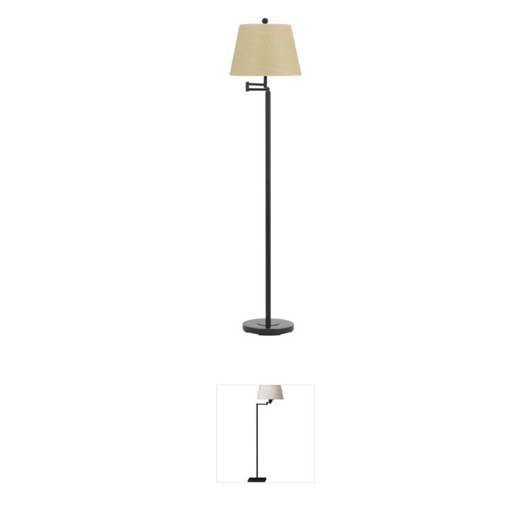 CAL Lighting Andros Dark Bronze Swing Arm Floor Lamp