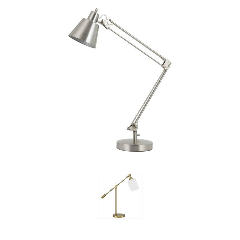 CAL Lighting Udbina Brushed Steel Task Lamp