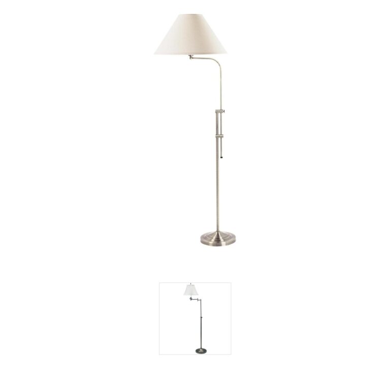 CAL Lighting Pharmacy Brushed Steel Floor Lamp