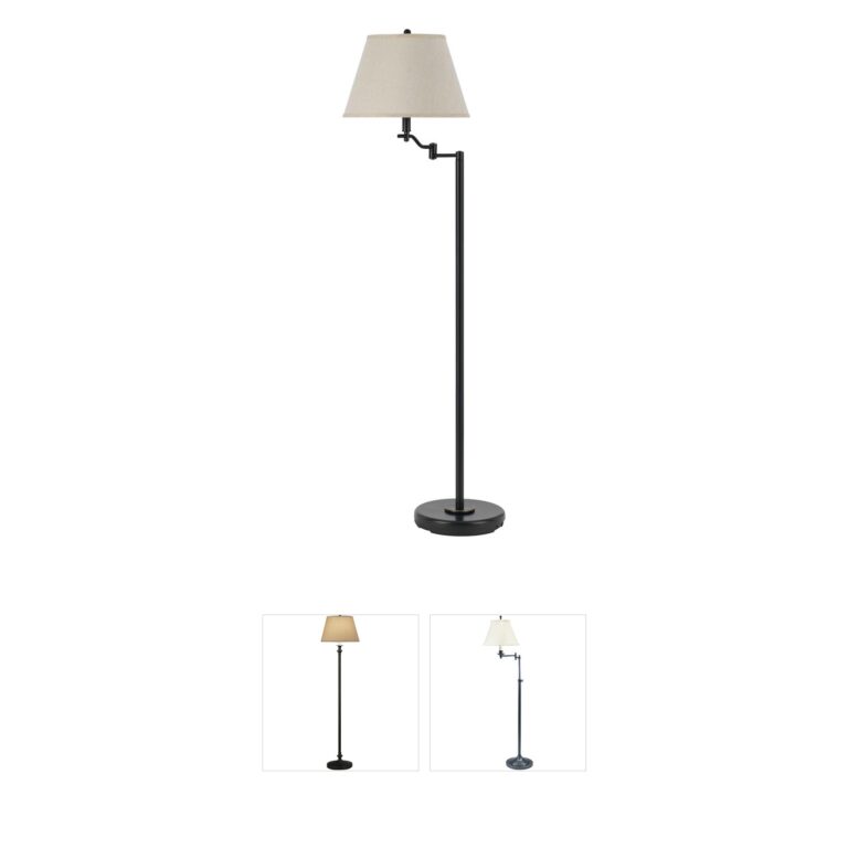 CAL Lighting Dana Dark Bronze Swing Arm Floor Lamp