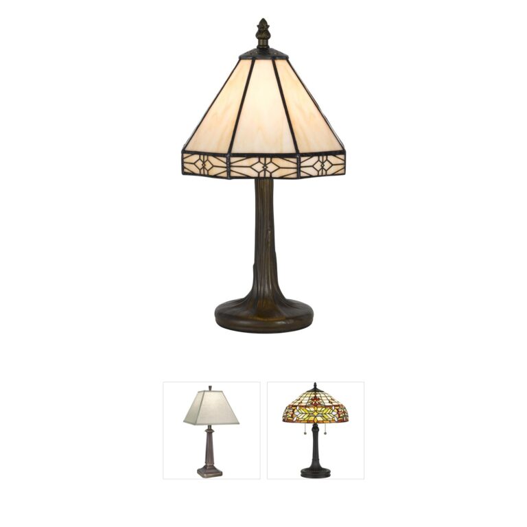 CAL Lighting Tiffany Antique Brass Table Lamp