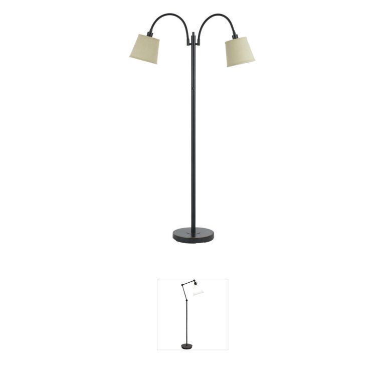 CAL Lighting Gail Dark Bronze Gooseneck Floor Lamp